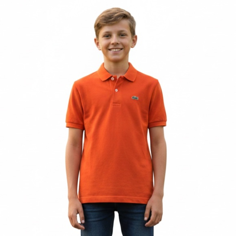 Lacoste Boy’s Youth XL 18 Bright Orange Polo Short Sleeve Golf Shirt